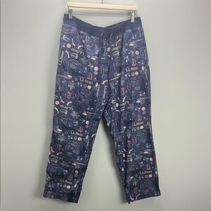 L.L. Bean Cabincore Flannel PJ Pants Maine Themed Camping Lodge Womens 1X Cozy